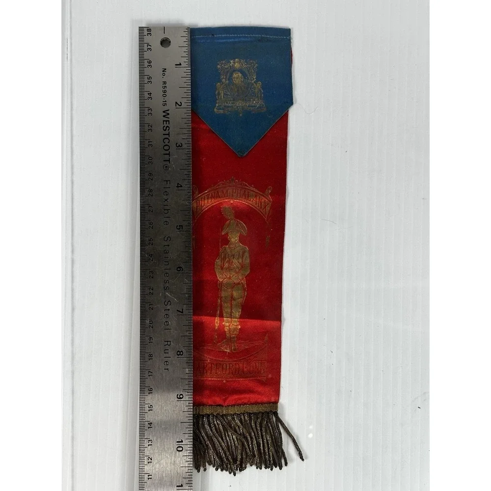 Antique Putnam Phalanx‎ Hartford CT Veterans Ribbon Military Dared To Follow